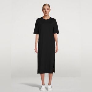 kotn eco cotton tshirt dress - 100% cotton midi length black - S